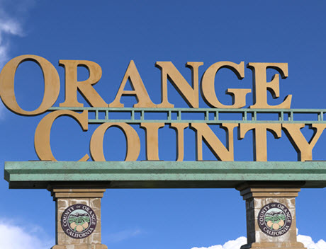 Orange County California Public Welcome Sign